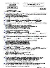 Đề kiểm tra học kỳ I môn Sinh học Lớp 10 - Mã đề 403 - Năm học 2018-2019 - Sở giáo dục và đào tạo tỉnh Quảng Nam